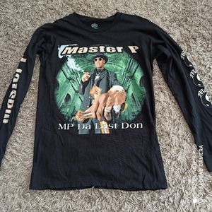 Master p long leave black t shirt